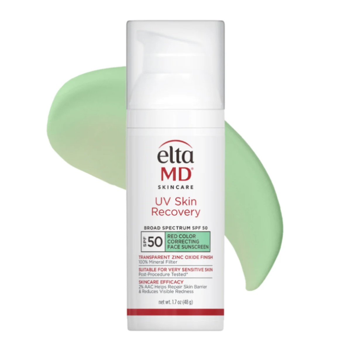EltaMD UV Skin Recovery Red Color Correcting Green Tint Broad