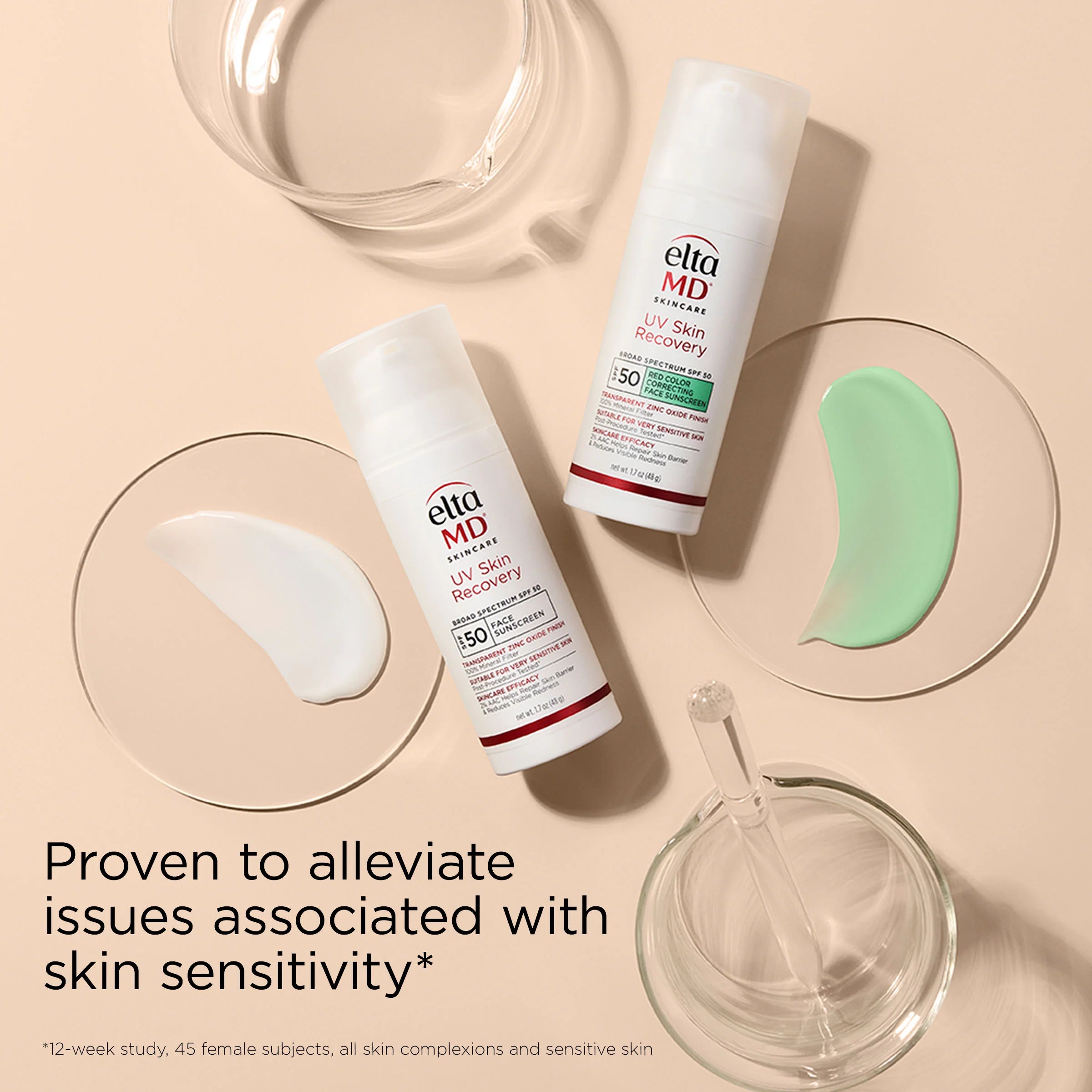 EltaMD UV Skin Recovery Red Color Correcting Green Tint Broad Spectrum SPF 50
