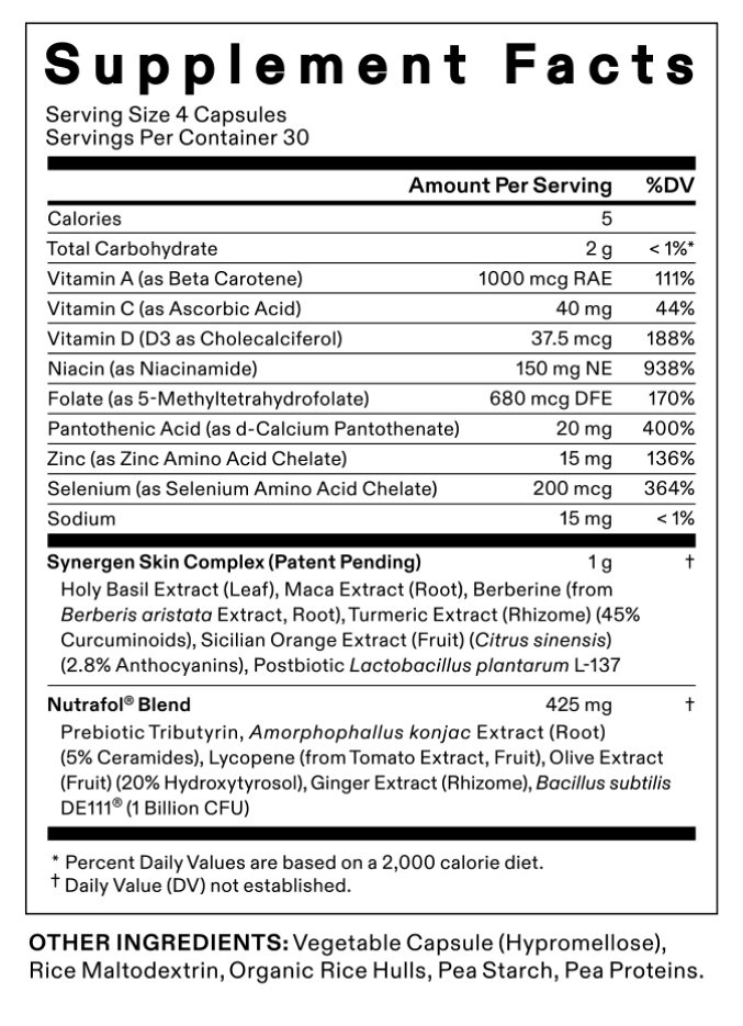 Nutrafol Clear Skin Nutraceutical