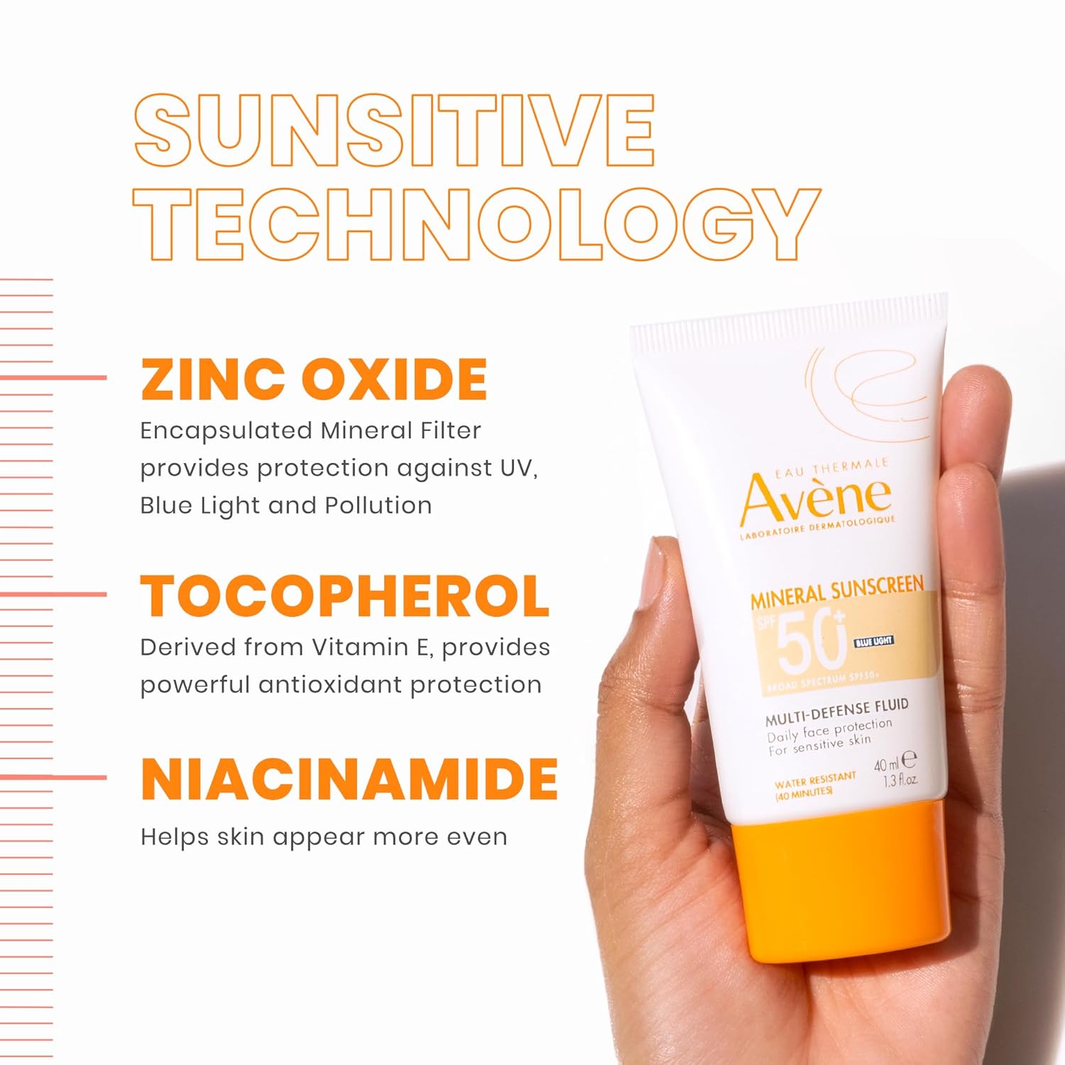 Avene Mineral Sunscreen Multi-Defense Fluid Tinted SPF 50+