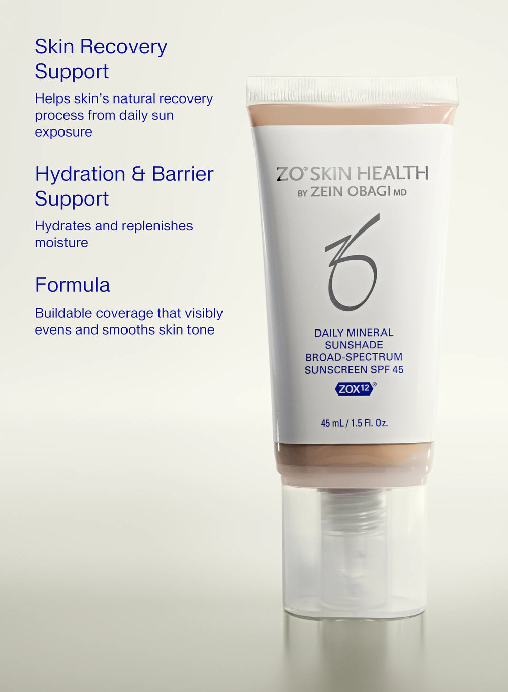 ZO Skin Health Daily Mineral Sunshade Broad Spectrum SPF 45