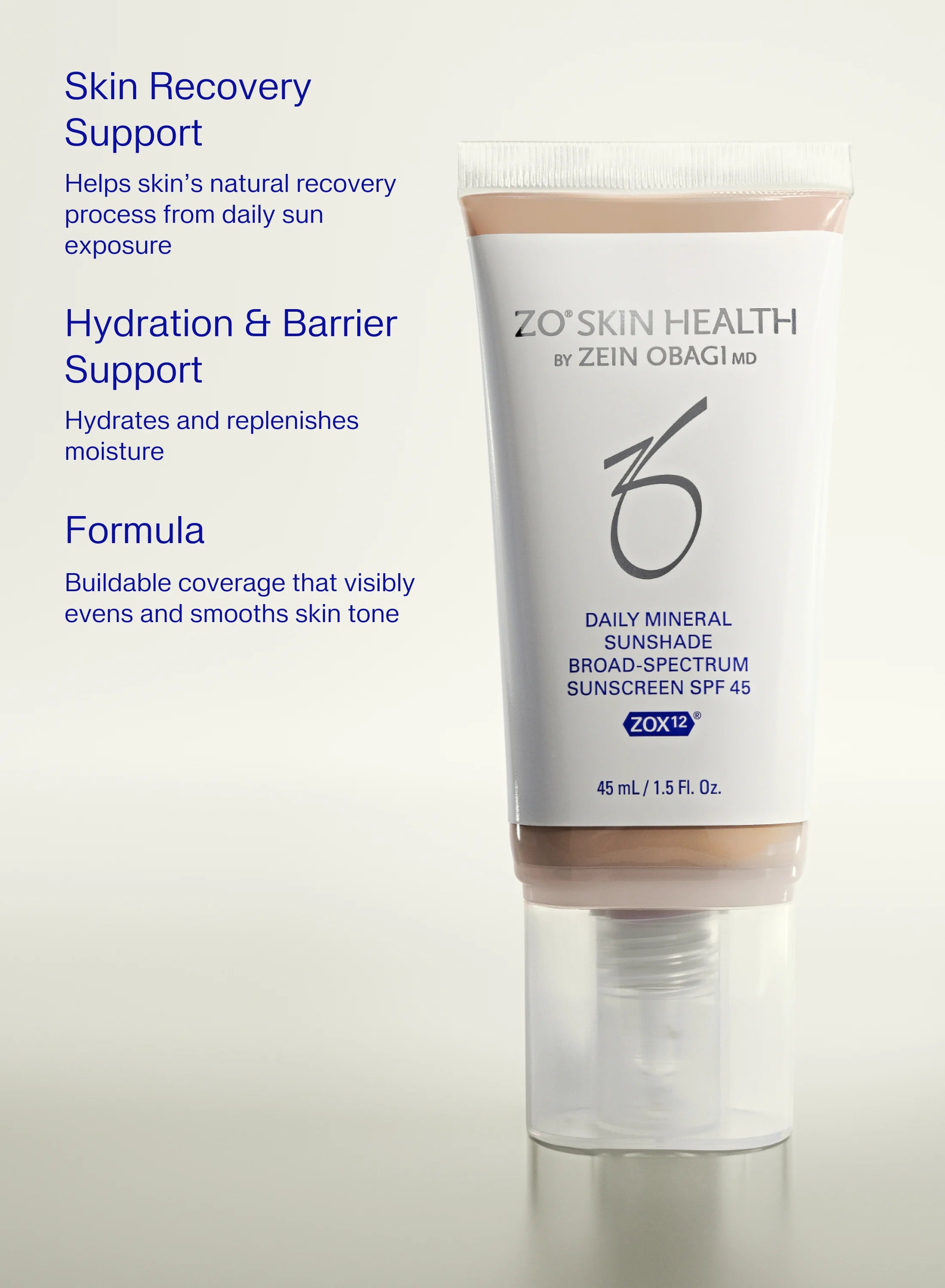 ZO Skin Health Daily Mineral Sunshade Broad Spectrum SPF 45