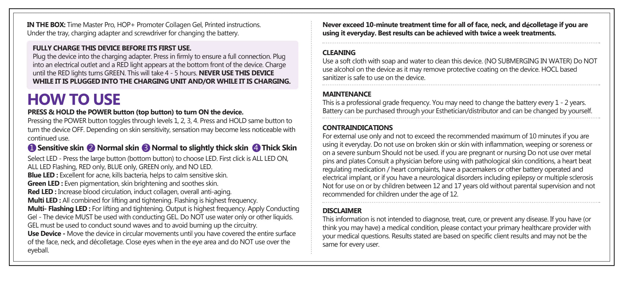 Time Master Pro® with HOP+ Collagen Gel