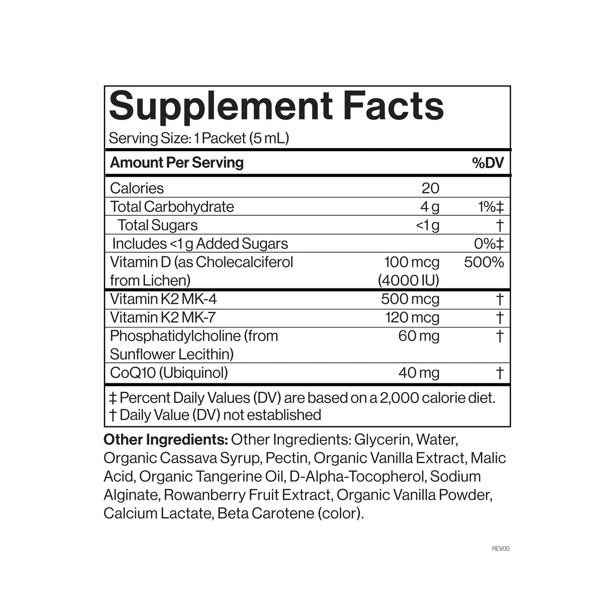 Cymbiotika Liposomal Vitamin D3 + K2 + CoQ10 Packets